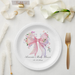 Bloemensier kinderfeestje baby shower papieren bordje