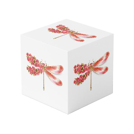Bloemensier met juwelen sakura kubus (Voorkant hoekig)