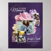 Bloemensier Rouw Welkom Bord Sjabloon Poster (Voorkant)