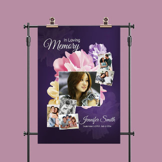 Bloemensier Rouw Welkom Bord Sjabloon Poster