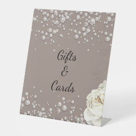 Bloemensieraden welkomstbord bruidsdouche reclamebord met voetstuk