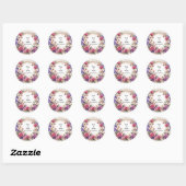 Bloemensierkrans Ronde Sticker (Vel)