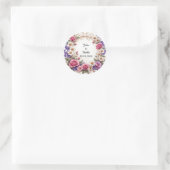 Bloemensierkrans Ronde Sticker (Tas)