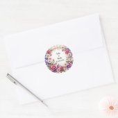 Bloemensierkrans Ronde Sticker (Envelop)