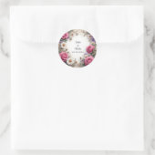 Bloemensierkrans Ronde Sticker (Tas)