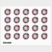 Bloemensierkrans Ronde Sticker (Vel)