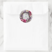Bloemensierkrans Ronde Sticker (Tas)