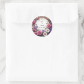 Bloemensierkrans Ronde Sticker (Tas)