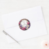 Bloemensierkrans Ronde Sticker (Envelop)