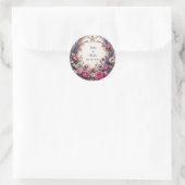 Bloemensierkrans Ronde Sticker (Tas)