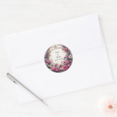 Bloemensierkrans Ronde Sticker (Envelop)