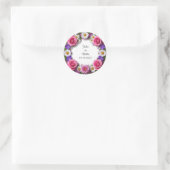 Bloemensierkrans Ronde Sticker (Tas)