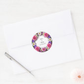 Bloemensierkrans Ronde Sticker (Envelop)