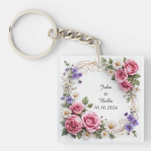Bloemensierkrans Sleutelhanger (voorkant)