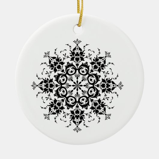 Bloemensilhouet Keramisch Ornament (Voorkant)