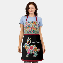 Bloemensilhouet Paashaas Schort Lente Cadeau