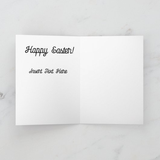 Bloemensilhouet van een konijn kaart (Binnen)