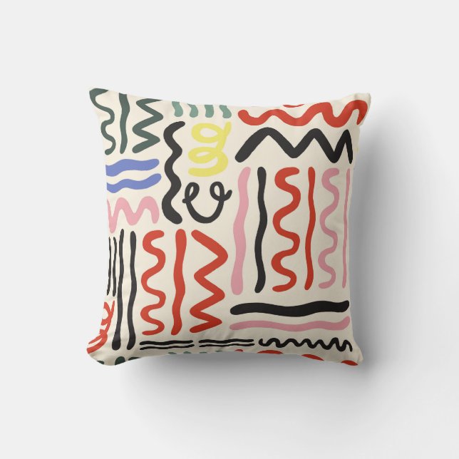Bloemensjaal: vierkant Paisley Ornament Kussen (Voorkant)