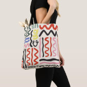 Bloemensjaal: vierkant Paisley Ornament Tote Bag (Dichtbij)