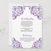 Bloemensjabloon voor trouwwaaierprogramma kaart (Achterkant)