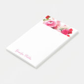 Bloemensjabloon Waterverfrozen Handgeschreven Naam Post-it® Notes (Schuin)
