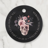 Bloemenskelet Halloween Bruidsmeisjesfeest Bedankjes Labels (Voorkant)