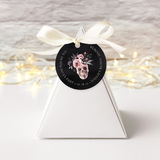 Bloemenskelet Halloween Bruidsmeisjesfeest Bedankjes Labels
