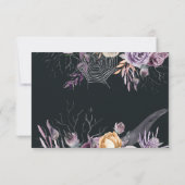 Bloemenskelet | Halloween Huwelijks RSVP Kaartje (Achterkant)