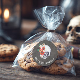 Bloemenskelet Ronde Sticker