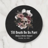 Bloemenskelet Tot de Dood Ons Scheidt Bruidsfeestj Bedankjes Labels (Voorkant)