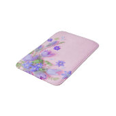 Bloemenslachmat | Blauwe Wilde Bloemen Memory Foam Badmat (Gekanteld)