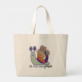 Bloemenslak Tote Tas | Canvas Boodschappentas (Achterkant)