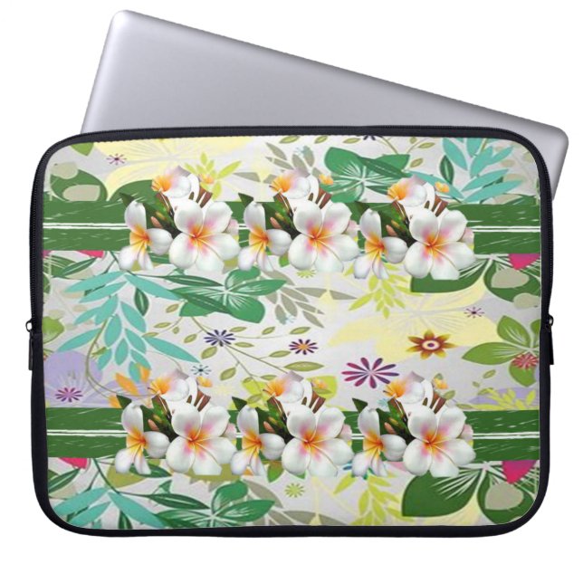 Bloemensleeve voor Ipad Laptop Sleeve (Voorkant)