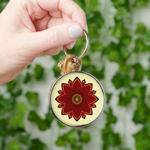 Bloemensleutelhanger - Bloemontwerp Sleutelhanger