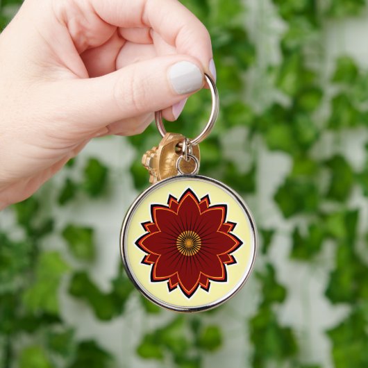 Bloemensleutelhanger - Bloemontwerp Sleutelhanger (Hand)