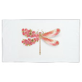 Bloemenslibel met juwelen sakura kussensloop (Voorkant-Links)