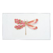 Bloemenslibel met juwelen sakura kussensloop (Achterkant-Links)