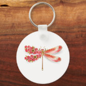 Bloemenslibel met juwelen sakura sleutelhanger (Achterkant)