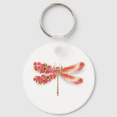 Bloemenslibel met juwelen sakura sleutelhanger (Achterkant)
