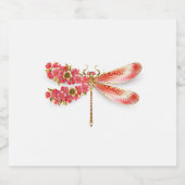 Bloemenslibel met sieraden sakura bier etiket (Enkel label)