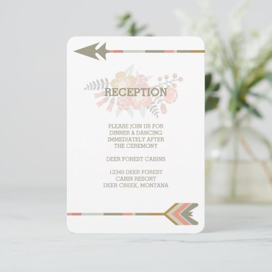 BLOEMENSLIEDEN | UITNODIGING VOOR RUSTIEKE TROUWON INFORMATIEKAARTJE (Staand voorkant)