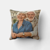 Bloemenslinger 70ste huwelijksverjaardag foto kussen (Achterkant)