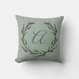 Bloemenslinger Aangepaste Monogram Initiaal Kussen