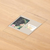 Bloemenslinger Acryl Trouwuitnodiging Uitnodigingen (Laagn)