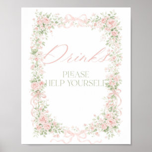 Bloemenslinger Baby in Bloom Meisje Baby Shower Ba Poster
