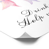 Bloemenslinger baby shower - drankjes poster (Hoek)