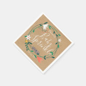 Bloemenslinger Babyfeest / Shower Rustieke Boho Servet (Hoek)