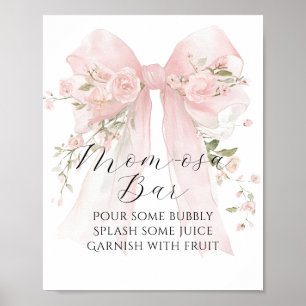 Bloemenslinger Elegante Bloemenmeisje Baby Shower  Poster