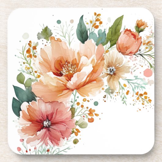 Bloemenslinger Harde plastic onderzetter (Voorkant)