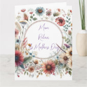 Bloemenslinger Moederdag Bericht. Kaart (Voorkant)